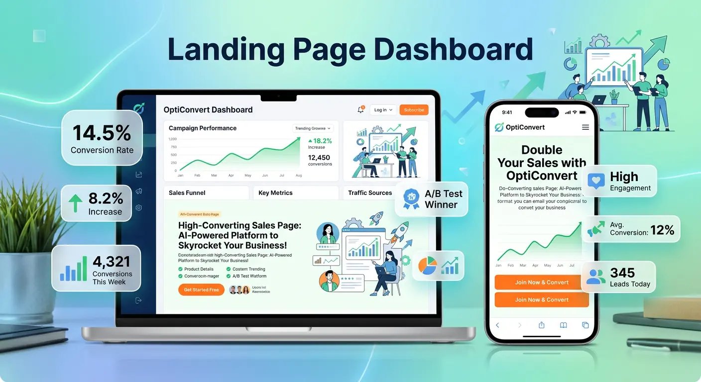 High-converting landing page example with metrics