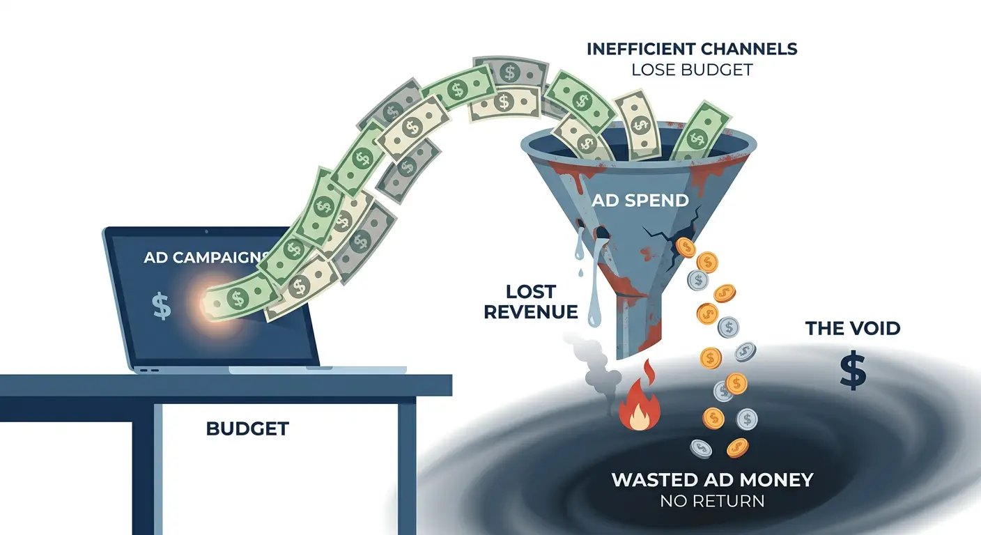Ad spend leaking through broken funnels